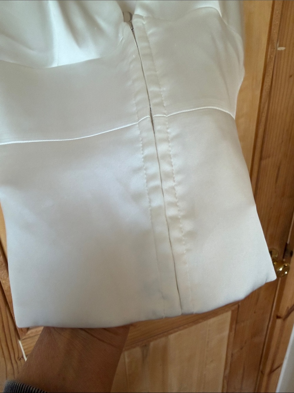 ZARA Off White Satin V-Neck Sleeveless Vest - Picture 7 of 13